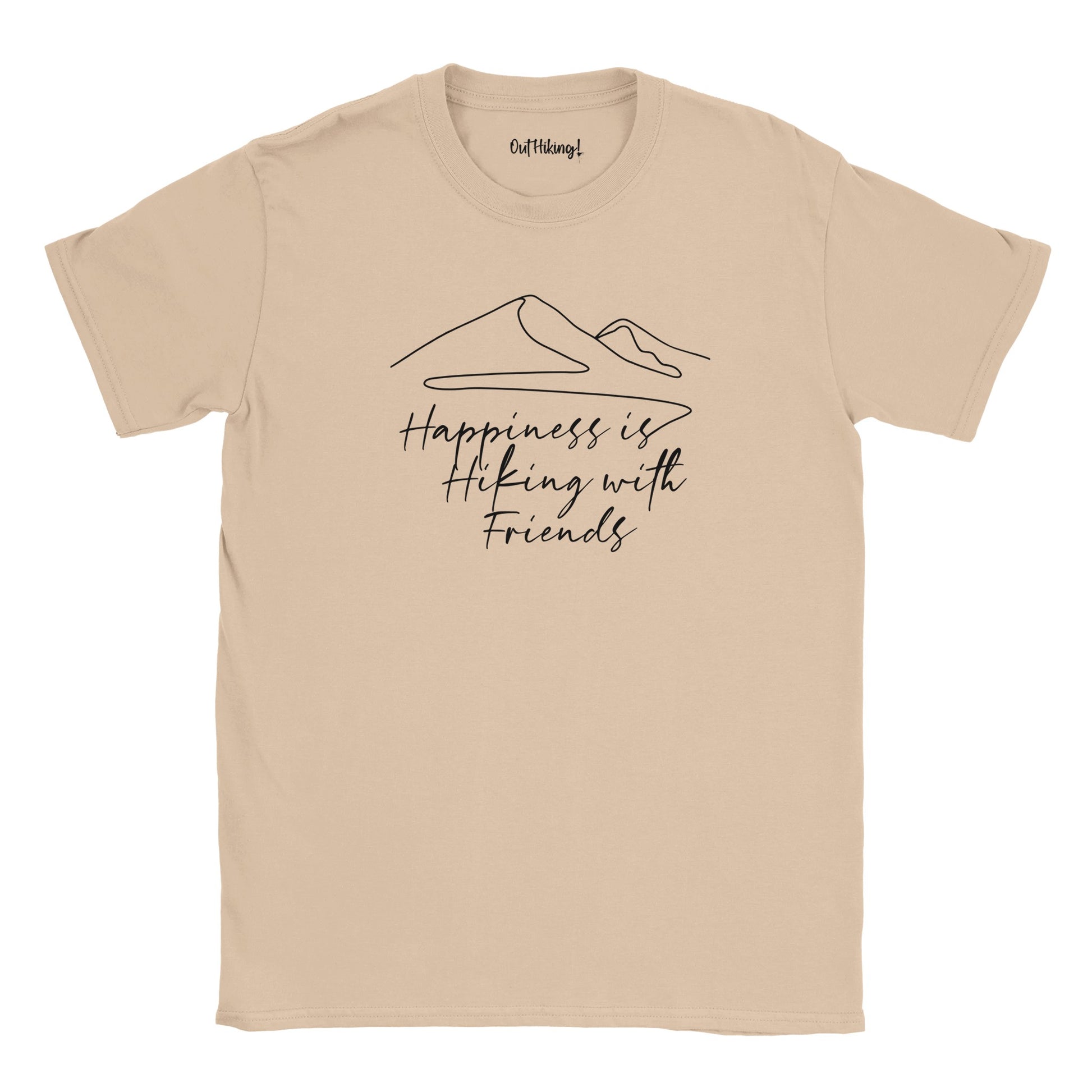 Happiness is Hiking with Friends Mountain Mantra Walking & Hiking T Shirt