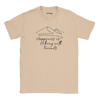 Happiness is Hiking with Friends Mountain Mantra Walking & Hiking T Shirt