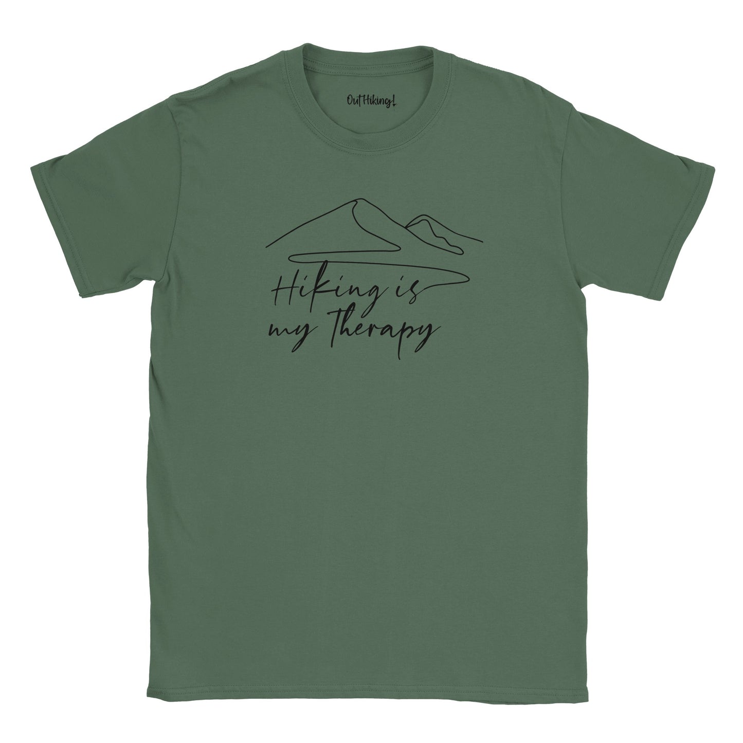 Hiking is My Therapy Mountain Mantra Walking & Hiking T Shirt