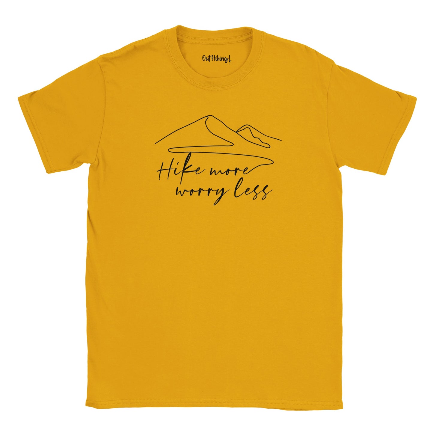 Hike More Worry Less Mountain Mantra Walking & Hiking T Shirt