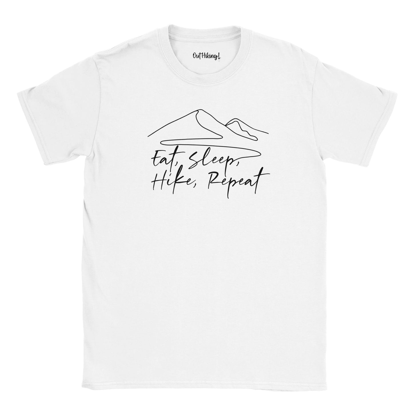 Eat, Sleep, Hike, Repeat Mountain Mantra Walking & Hiking T Shirt