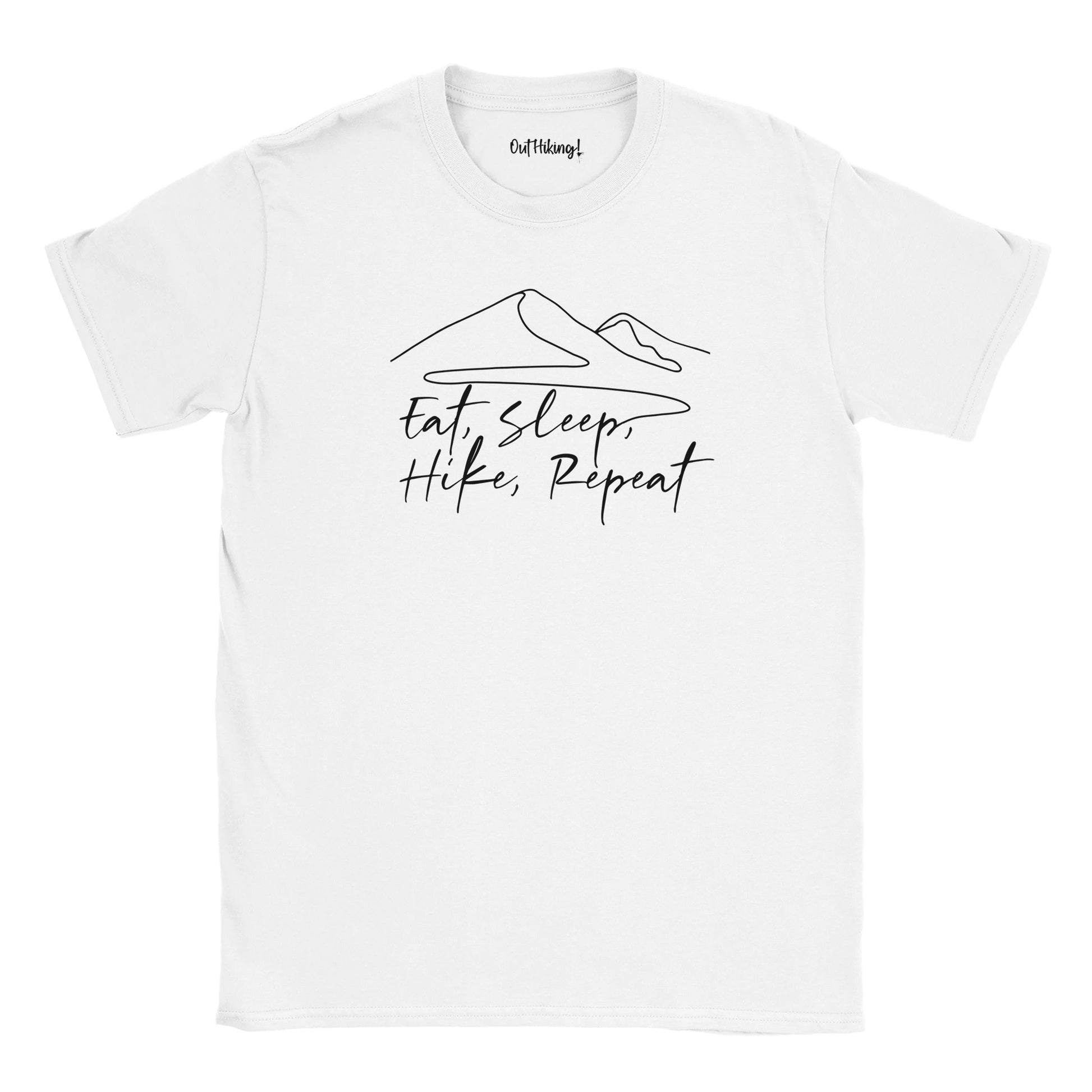 Eat, Sleep, Hike, Repeat Mountain Mantra Walking & Hiking T Shirt