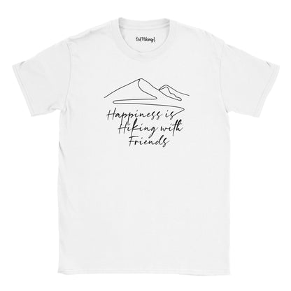 Happiness is Hiking with Friends Mountain Mantra Walking & Hiking T Shirt