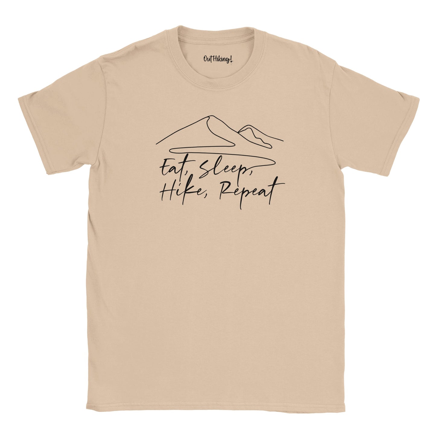 Eat, Sleep, Hike, Repeat Mountain Mantra Walking & Hiking T Shirt