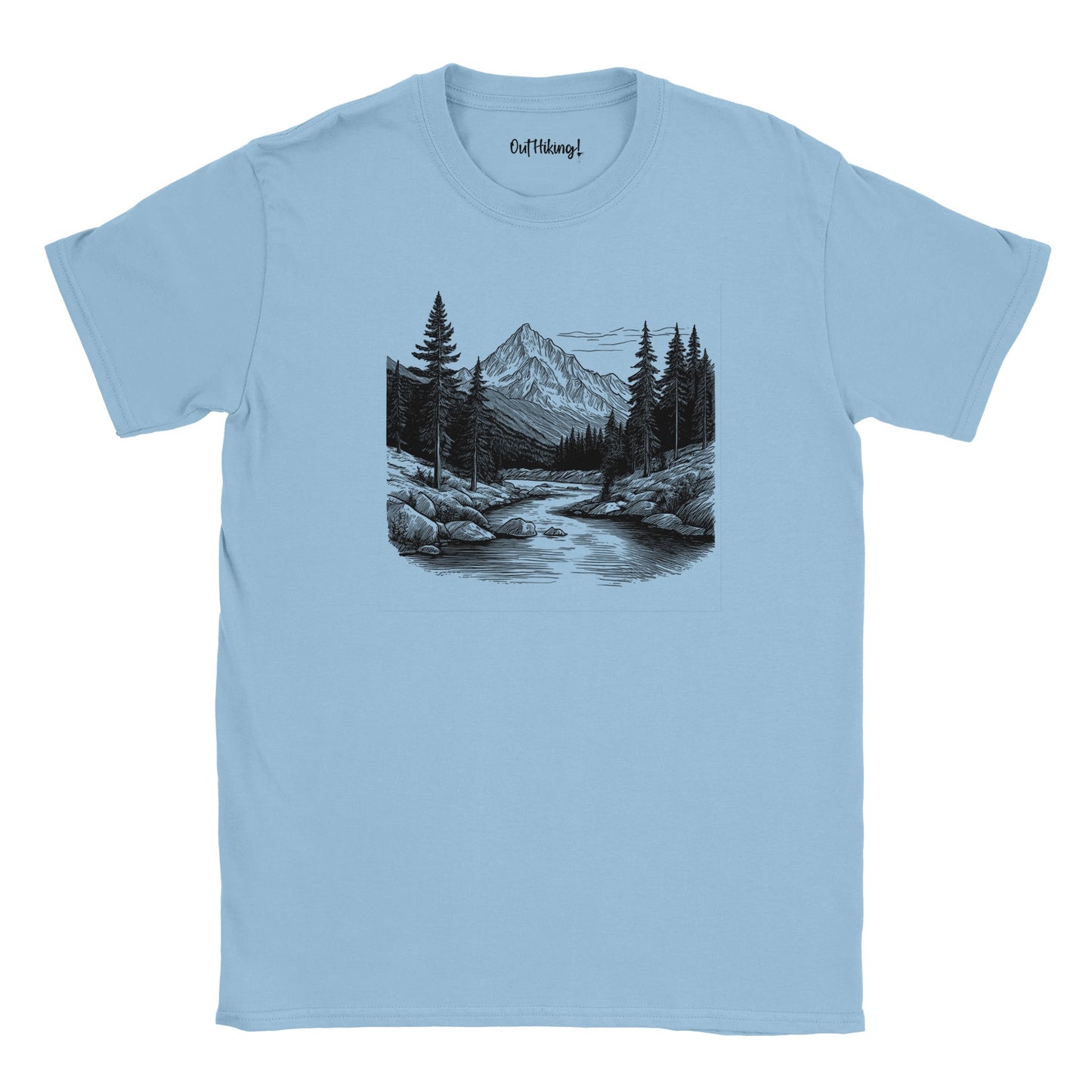 Mountain Scene Walking & Hiking T Shirt