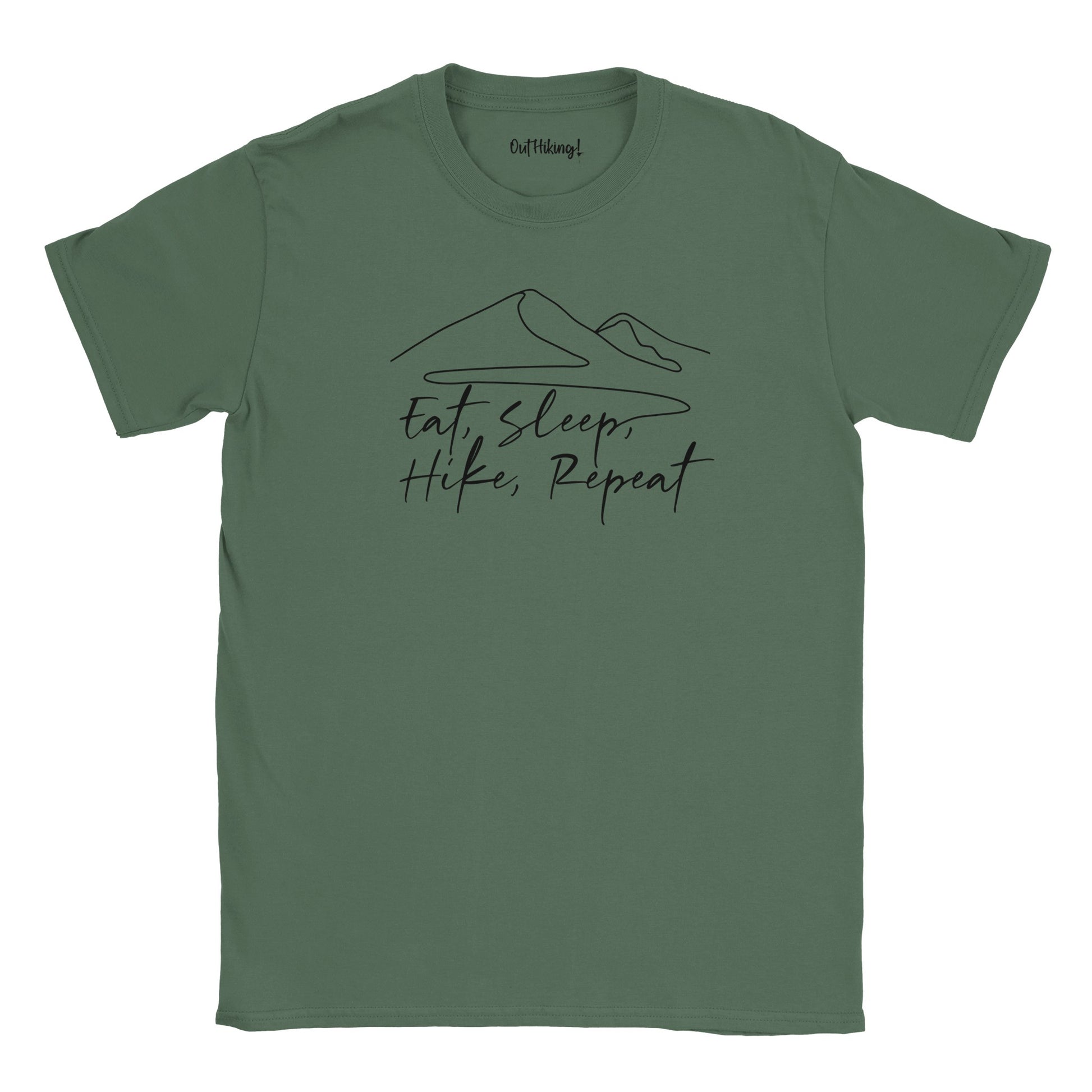 Eat, Sleep, Hike, Repeat Mountain Mantra Walking & Hiking T Shirt