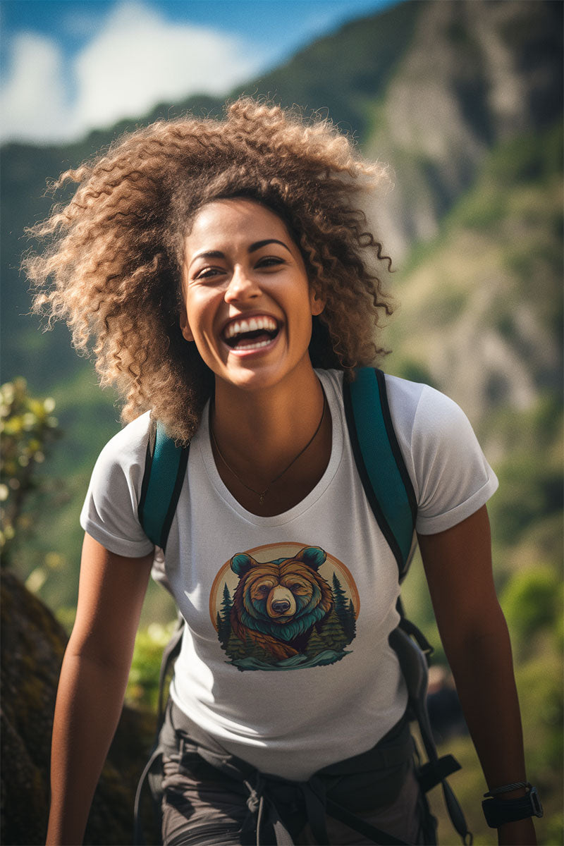 Bear Forest Walking & Hiking T Shirt