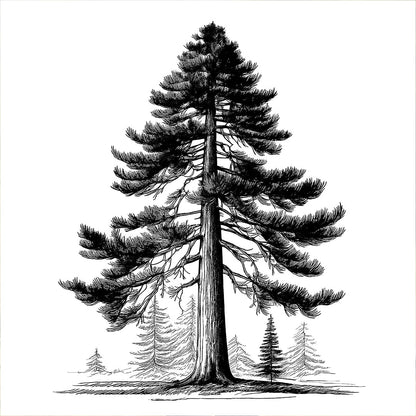 Sequoia Pine Walking & Hiking T Shirt