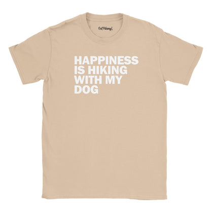 Happiness is Hiking With My Dog Walking & Hiking T Shirt