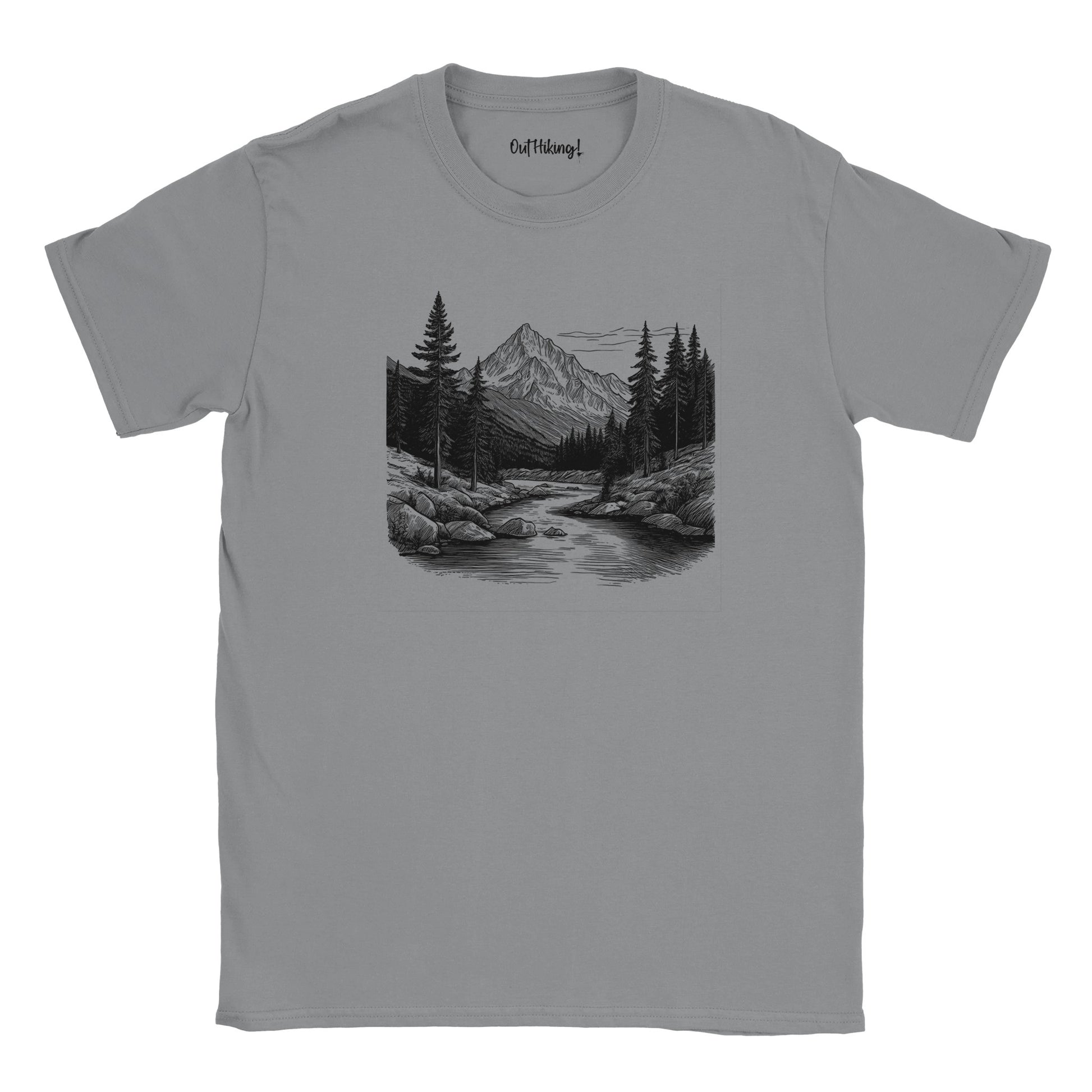 Mountain Scene Walking & Hiking T Shirt