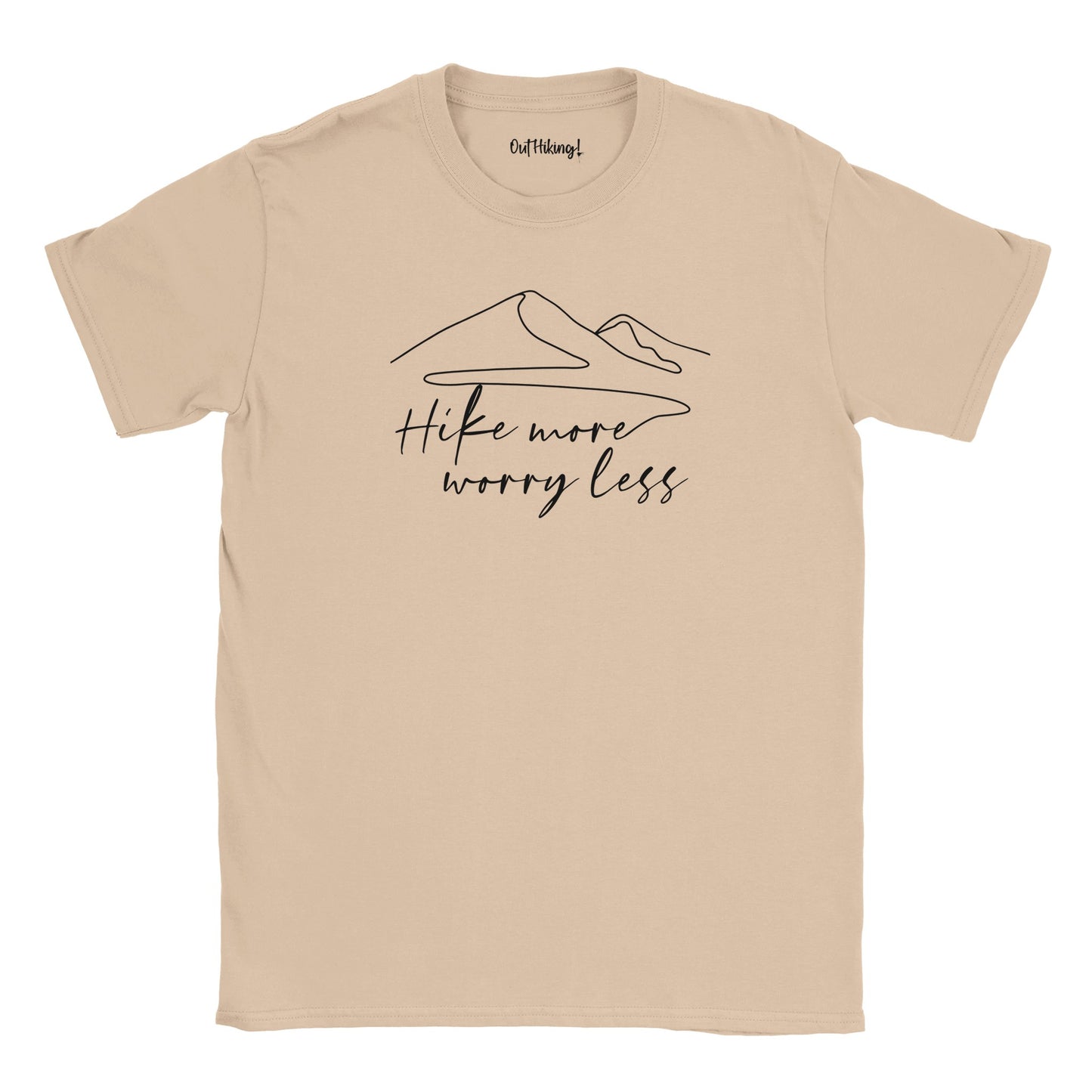 Hike More Worry Less Mountain Mantra Walking & Hiking T Shirt