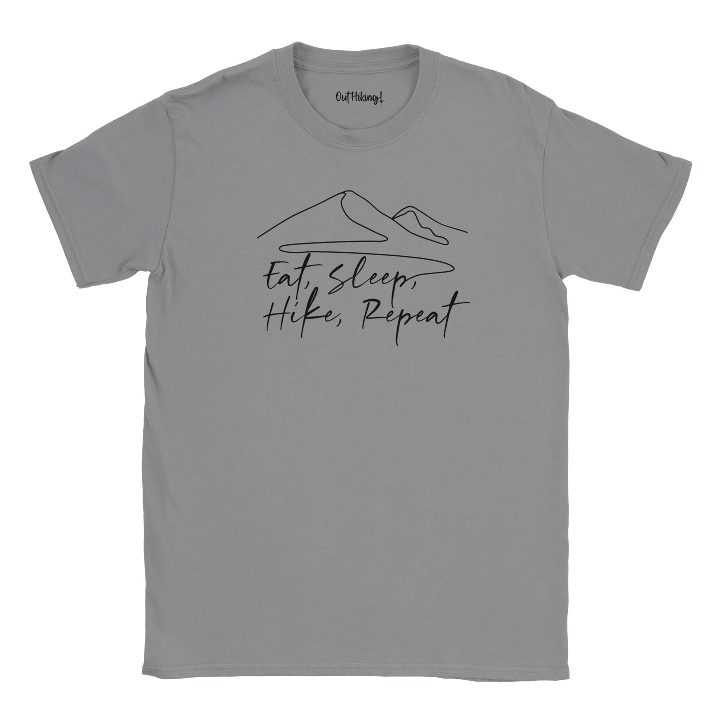 Eat, Sleep, Hike, Repeat Mountain Mantra Walking & Hiking T Shirt