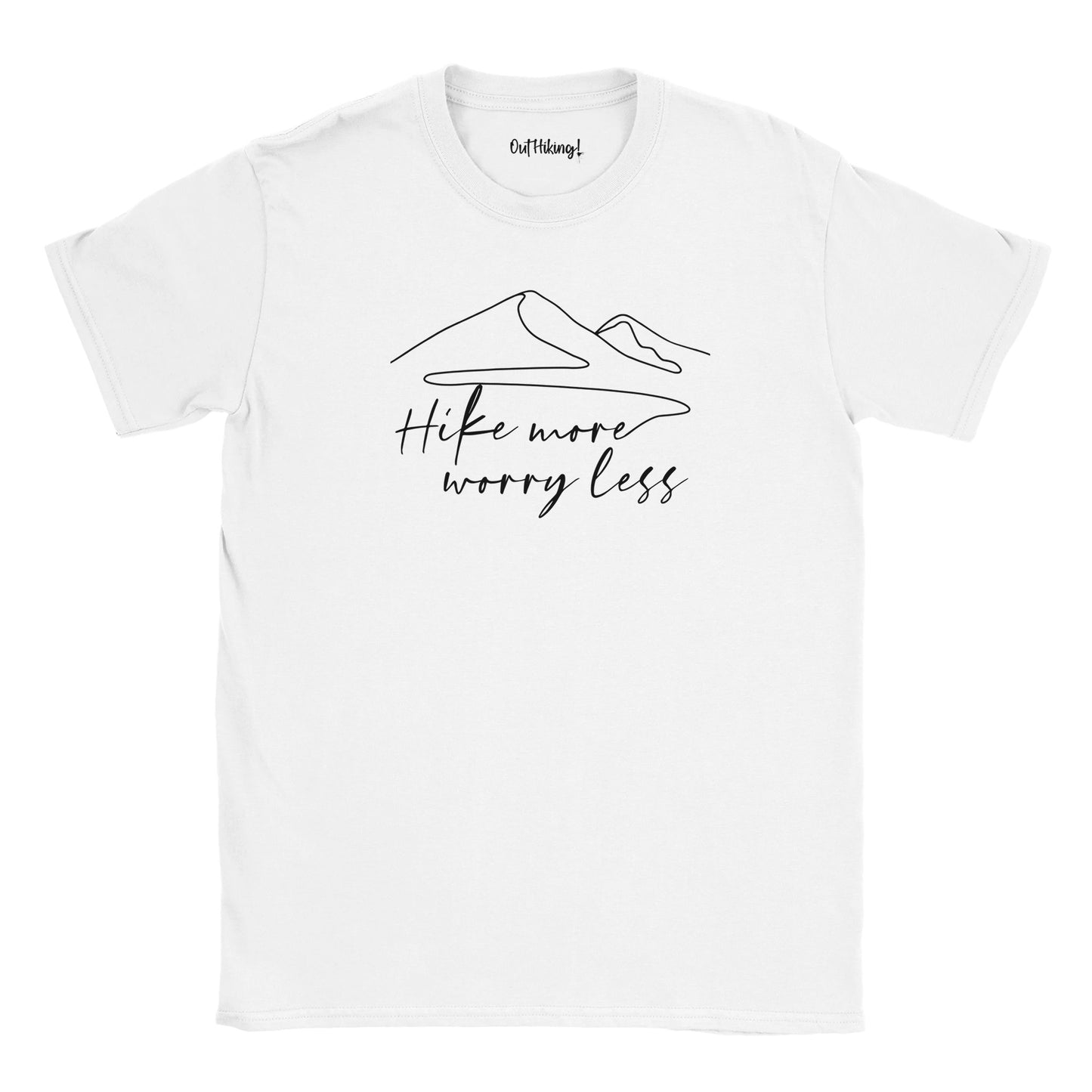 Hike More Worry Less Mountain Mantra Walking & Hiking T Shirt