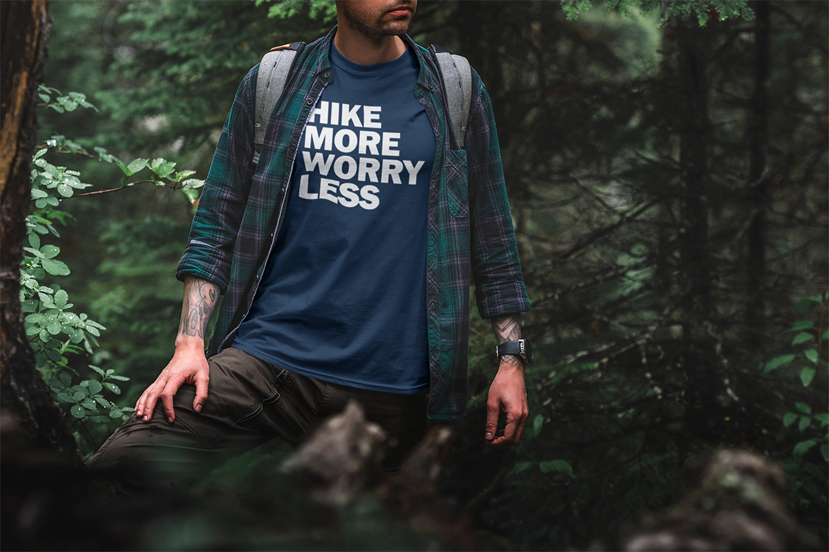 Hike More Worry Less Walking & Hiking T Shirt