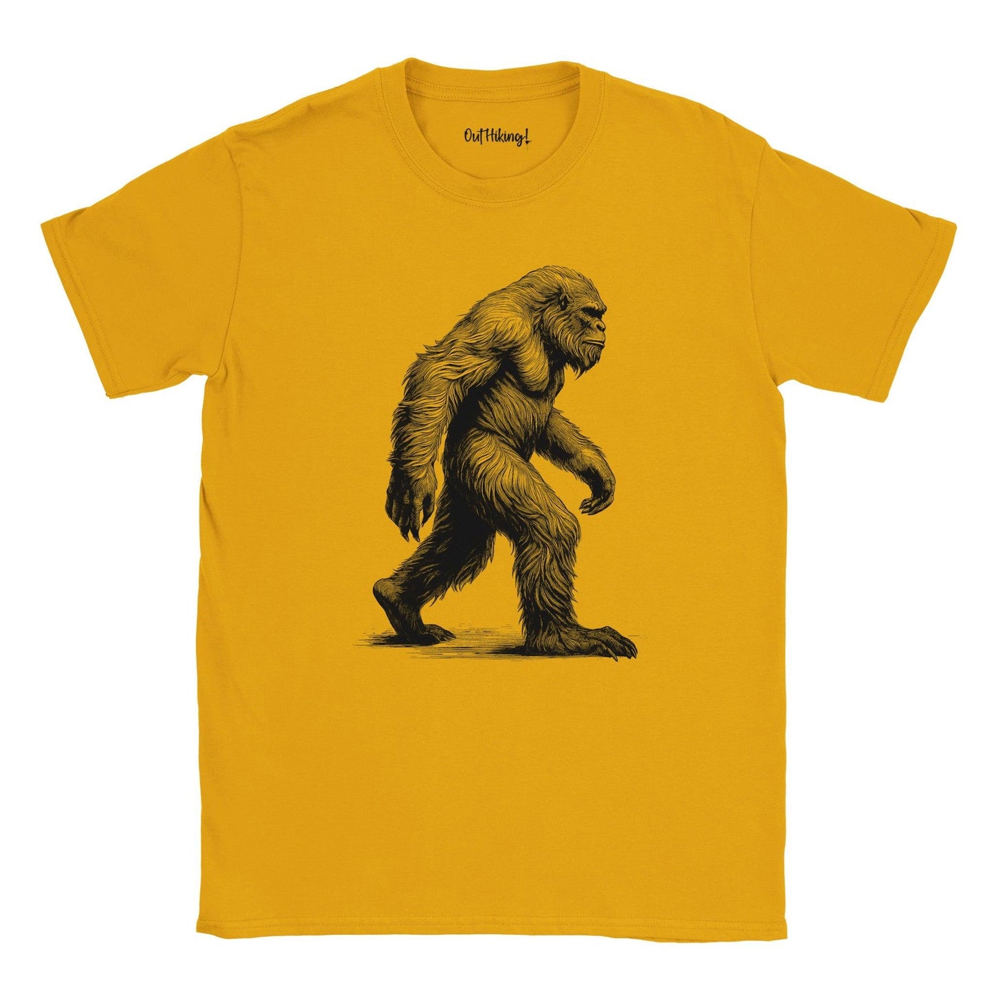 Bigfoot Sketch Walking & Hiking T Shirt