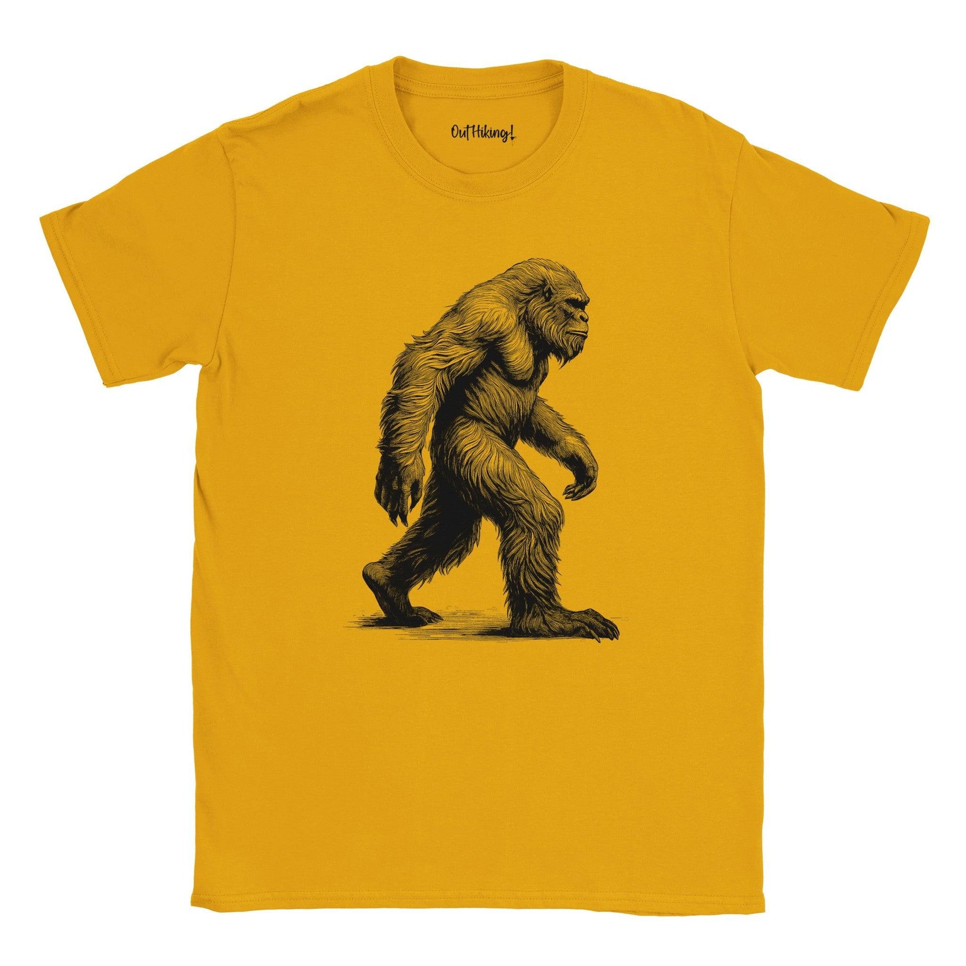 Bigfoot Sketch Walking & Hiking T Shirt