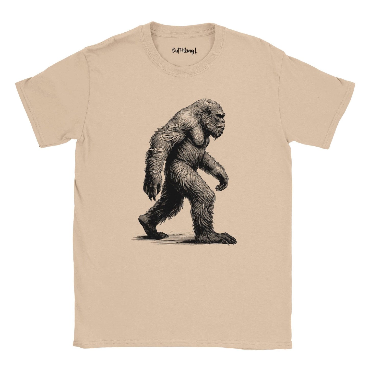 Bigfoot Sketch Walking & Hiking T Shirt