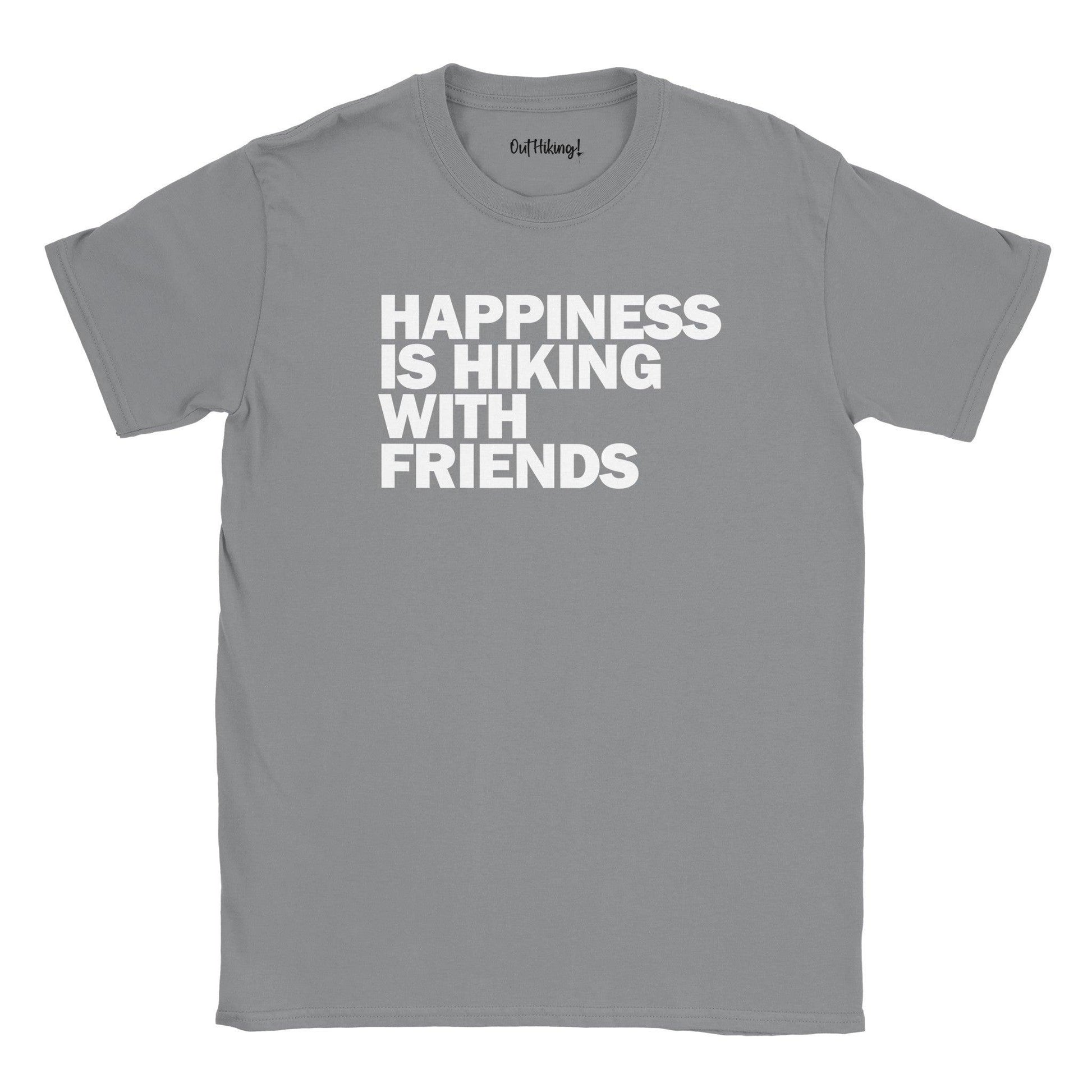 Happiness is Hiking with Friends Walking & Hiking T Shirt