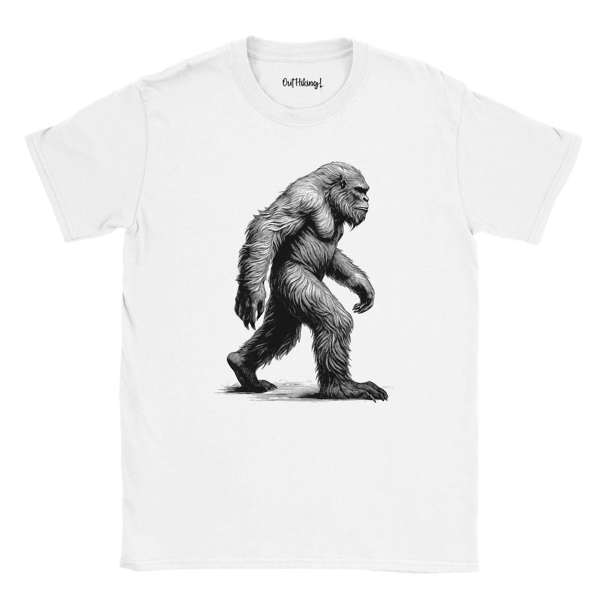 Bigfoot Sketch Walking & Hiking T Shirt