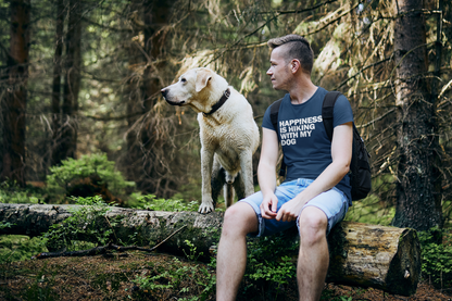 Happiness is Hiking With My Dog Walking & Hiking T Shirt