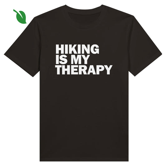 HIKING IS MY THERAPY - Organic Unisex Crewneck T-shirt